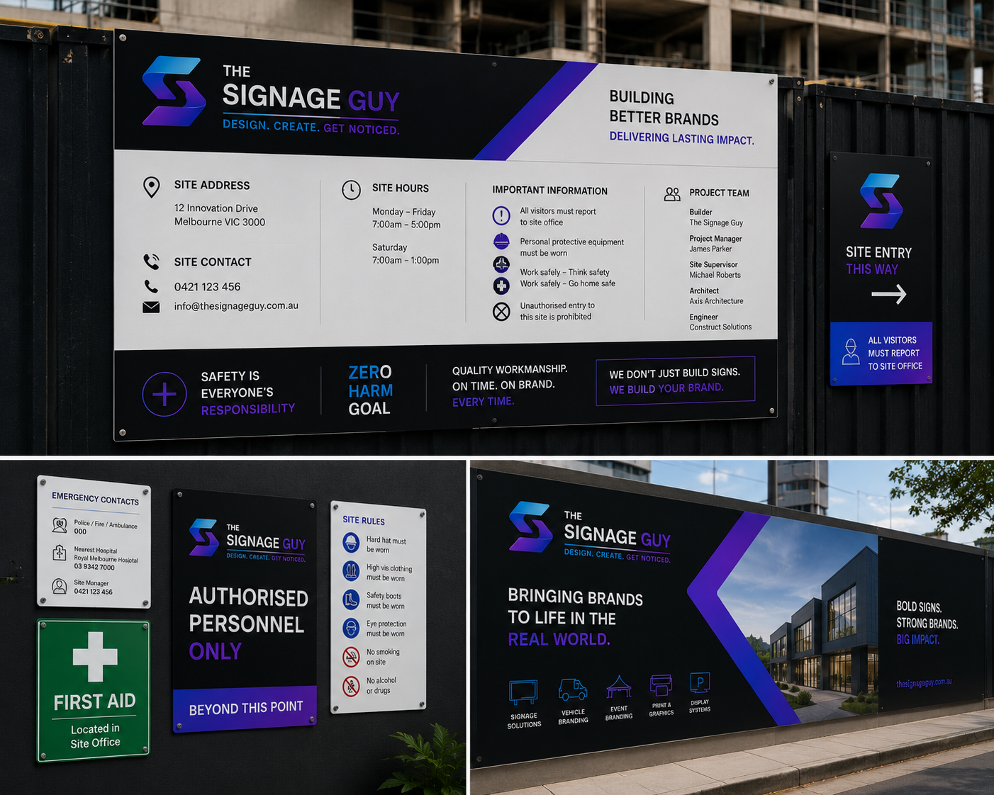 Site safety signage examples